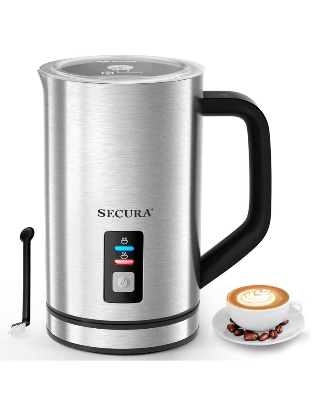 Electric Milk Frother & Steamer - Automatic Hot & Cold Foam Maker, Easy Clean